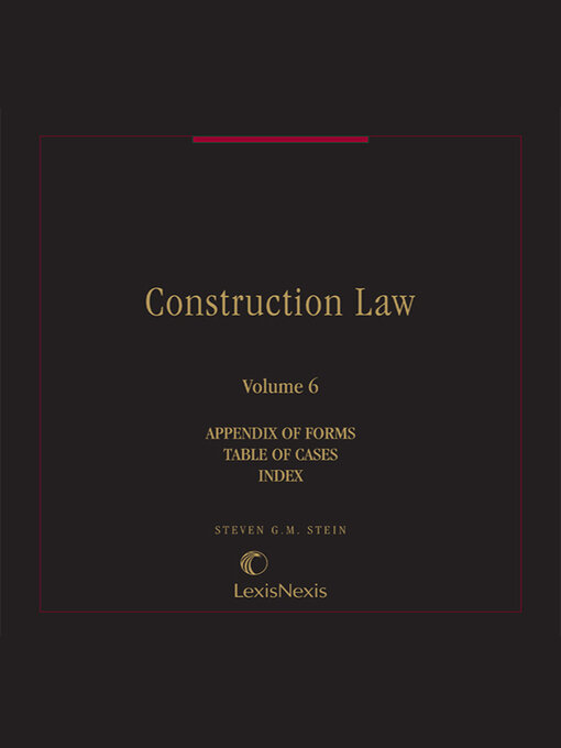 Title details for Construction Law by Steven G. M. Stein - Wait list